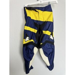 Thor Youth 24 Motocross Pants Blue Yellow White MX Off Road Racing Gear